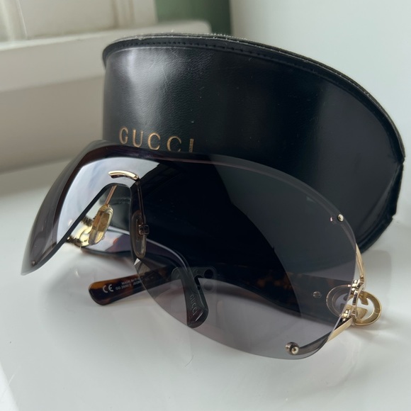 Gucci sunglasses with case crystal GG logo 2808/S tortoise